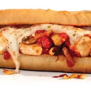 Come try our hot and delicious Chicken Parmesean sub! Grilled with chicken breast, provolone, parmesan, oregano, and pizza sauce