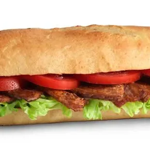 Our BLT sub is loaded with thick-cut smoked bacon, lettuce and Roma tomatoes and topped with Hellman's mayonnaise.