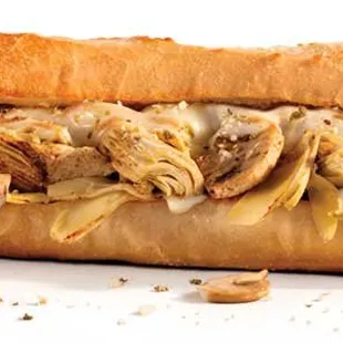 Vegetarian friendly! Try our grilled artichoke sandwich, made with artichoke hearts, provolone, oregano, parmesan, and mayo