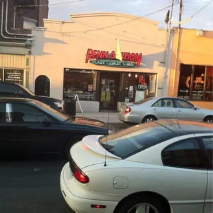 cars parked in front of penn station