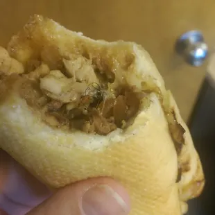 Look closely to notice the ball of hair in my sandwich. DISGUSTING!