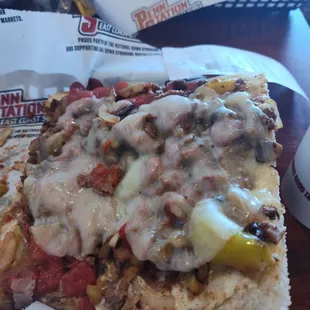 Cheese steak with everything