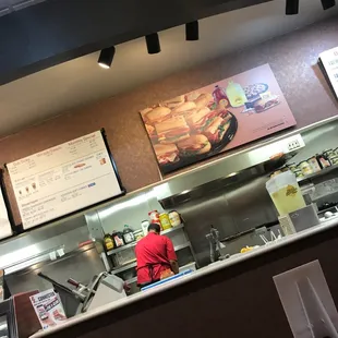 No greeting,poor customer service,had to ask for condiments 4 times and they were laughing and playing the whole time.