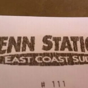 a closeup of a receipt