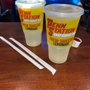 Freshly squeezed lemonade.