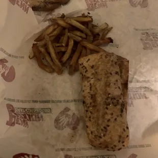 Chicken philly and fresh cut fries
