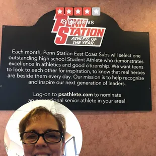 Penn Station recognizes athletes.