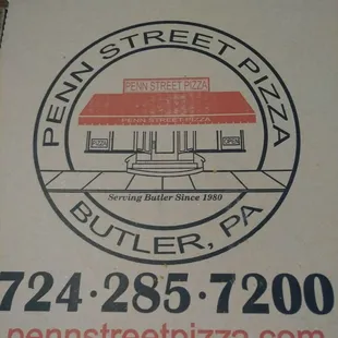 a pizza box on a table