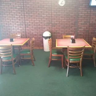 Inside seating for eight