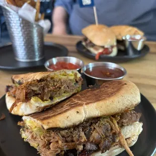 Cuban brisket sandwich