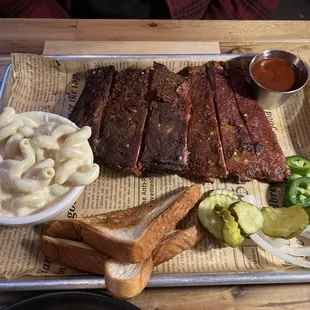 Ribs had a SPICY rub.