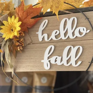 a hello fall sign
