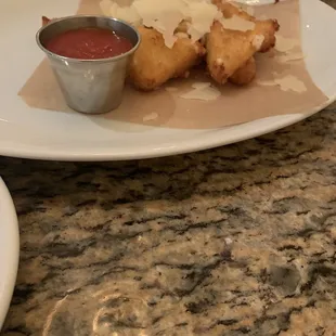 Fried Mozzarella. Marinara great!
