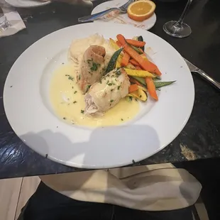 a plate of food on a table
