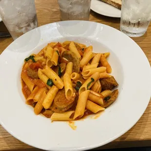 Pasta with Italian sausage