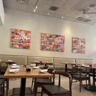 Love paintings on the walls!