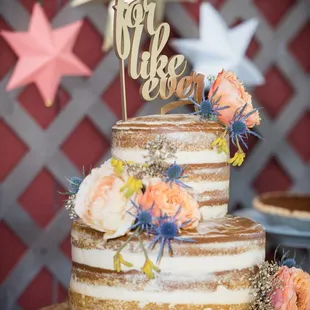Pennie was happy to create the perfect &quot;naked cake&quot; look that I was going for.