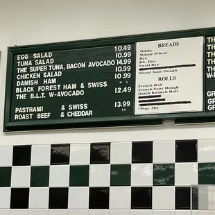 menu and prices
