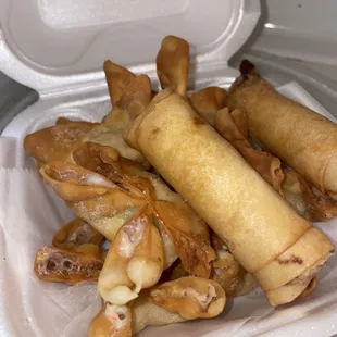 Crab Rangoon &amp; Spring Roll