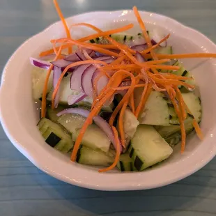 Cucumber side salad