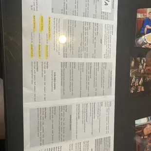 Menu is part of the table which is nice.