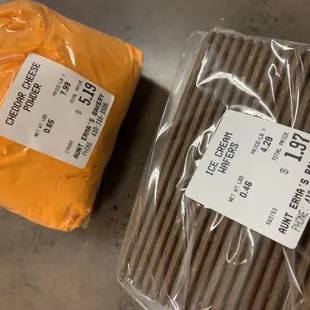 two packages of bread