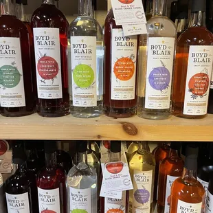 bottles of liquor on a shelf