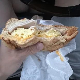 Turkey egg sandwich