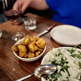 The crispy potatoes were deliciously crispy and salty! I loved them!