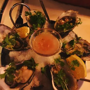 Oysters with mignonette