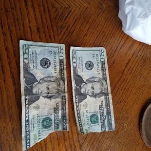 This is the money I got from her ATM