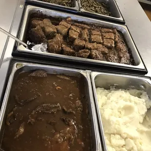 Tuesday buffet: Liver and onions or meatloaf