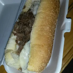 Cheesesteak with provolone