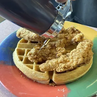 Chicken and waffles