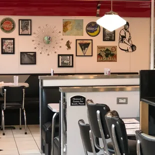 a view of a diner&apos;s dining room
