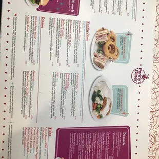 the menu for penny&apos;s diner