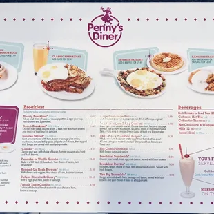 One side of the menu