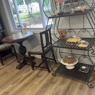 a display of baked goods