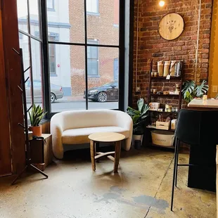 a couch and a coffee table