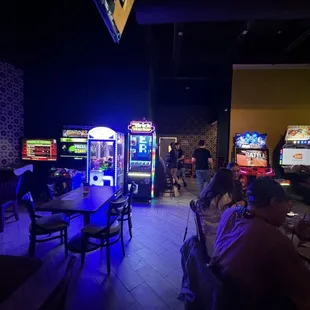 Inside arcade space