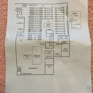 Map of the lower floor