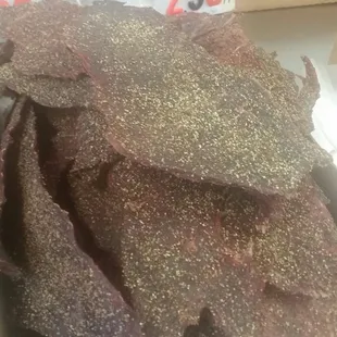 peppery jerky!