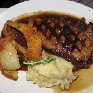 New York Steak and Wild Mushrooms