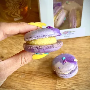 Egg custard tart macaron (from Women&apos;s history month special popup)