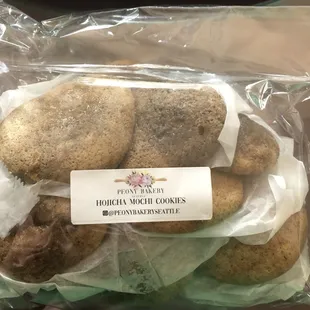 hojicha mochi cookies