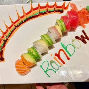 a plate of sushi
