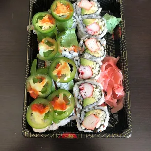 Mexican roll and California Roll
