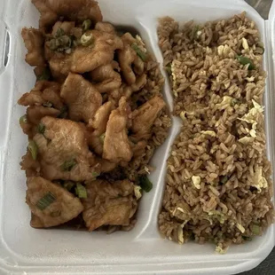 House special chicken w/breast meat, fried rice lunch special