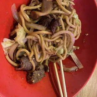 Mongolian BBQ (minus 3 bites)