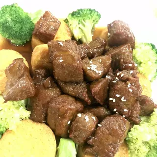 Beef Filet with Custard Tofu